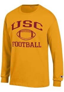 Mens USC Trojans Gold Champion Football Jersey Tee