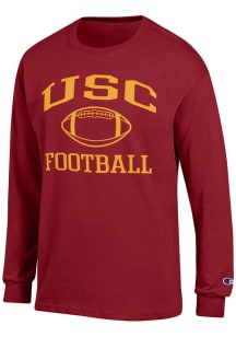 Mens USC Trojans Cardinal Champion Football Jersey Tee