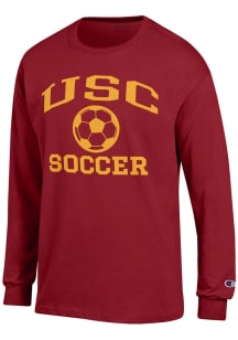 Mens USC Trojans Cardinal Champion Soccer Jersey Tee