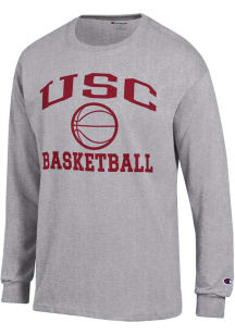 Mens USC Trojans Grey Champion Basketball Jersey Tee