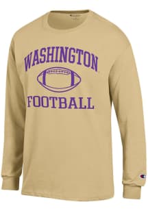 Mens Washington Huskies Gold Champion Football Jersey Tee