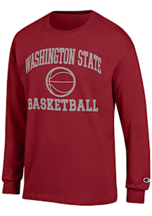 Champion Washington State Cougars Cardinal Basketball Jersey Long Sleeve T Shirt