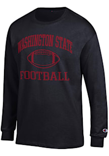 Champion Washington State Cougars Black Football Football Jersey Long Sleeve T Shirt