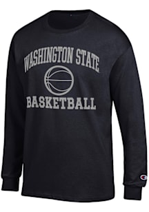 Champion Washington State Cougars Black Basketball Jersey Long Sleeve T Shirt