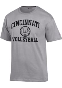 Cincinnati Bearcats Grey Champion Volleyball Jersey Short Sleeve T Shirt