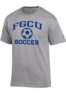 Champion Florida Gulf Coast Eagles Grey Soccer Jersey Short Sleeve T Shirt