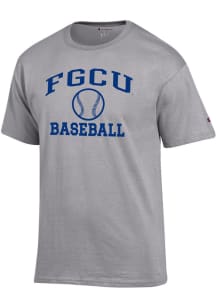 Champion Florida Gulf Coast Eagles Grey Baseball Jersey Short Sleeve T Shirt