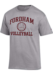 Champion Fordham Rams Grey Volleyball Jersey Short Sleeve T Shirt
