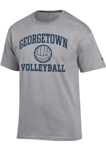 Champion Georgetown Hoyas Grey Volleyball Jersey Short Sleeve T Shirt