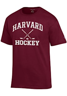 Champion Harvard Crimson Maroon Hockey Jersey Short Sleeve T Shirt