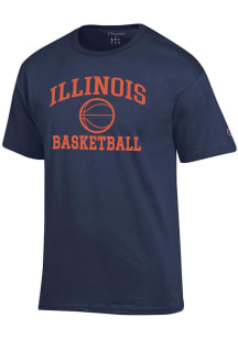 Illinois Fighting Illini Navy Blue Champion Basketball Jersey Short Sleeve T Shirt