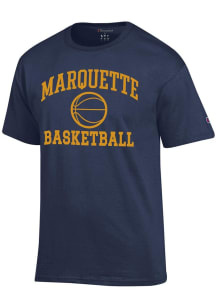 Champion Marquette Golden Eagles Navy Blue Basketball Jersey Short Sleeve T Shirt