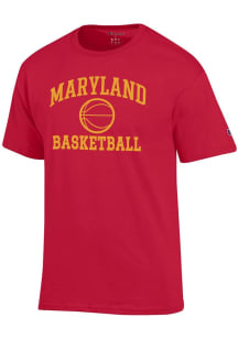 Maryland Terrapins Red Champion Basketball Jersey Short Sleeve T Shirt