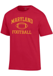 Maryland Terrapins Red Champion Football Jersey Short Sleeve T Shirt