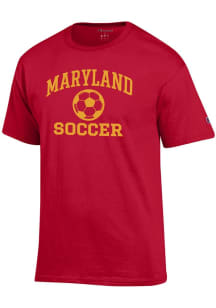 Maryland Terrapins Red Champion Soccer Jersey Short Sleeve T Shirt