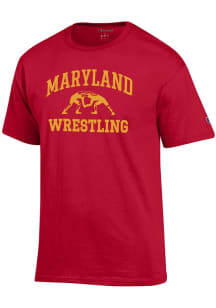 Maryland Terrapins Red Champion Wrestling Jersey Short Sleeve T Shirt