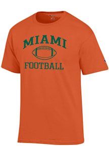 Champion Miami Hurricanes Orange Football Football Jersey Short Sleeve T Shirt