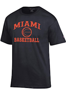 Champion Miami Hurricanes Black Basketball Jersey Short Sleeve T Shirt