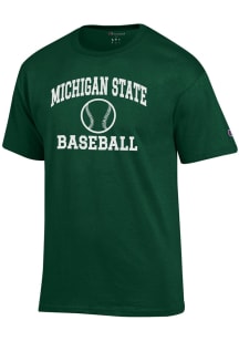 Michigan State Spartans Green Champion Baseball Jersey Short Sleeve T Shirt