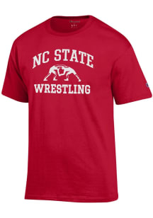 Champion NC State Wolfpack Red Wrestling Jersey Short Sleeve T Shirt