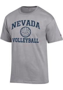 Champion Nevada Wolf Pack Grey Volleyball Jersey Short Sleeve T Shirt