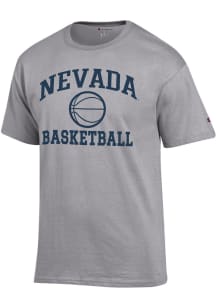 Champion Nevada Wolf Pack Grey Basketball Jersey Short Sleeve T Shirt
