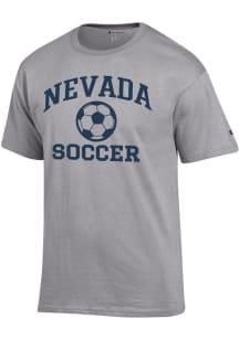 Champion Nevada Wolf Pack Grey Soccer Jersey Short Sleeve T Shirt