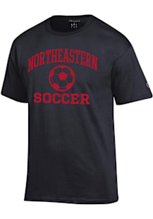 Champion Northeastern Huskies Black Soccer Jersey Short Sleeve T Shirt