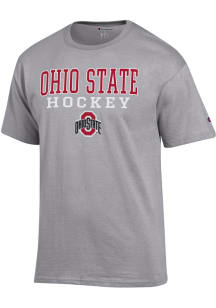 Ohio State Buckeyes Grey Champion Hockey Jersey Short Sleeve T Shirt