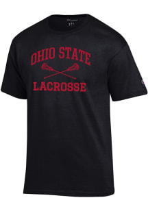 Ohio State Buckeyes Black Champion Lacrosse Jersey Short Sleeve T Shirt