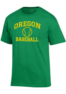 Oregon Ducks Kelly Green Champion Baseball Jersey Short Sleeve T Shirt