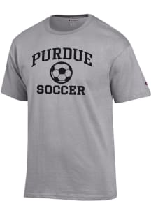 Purdue Boilermakers Grey Champion Soccer Jersey Short Sleeve T Shirt