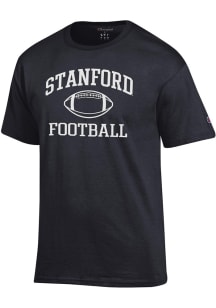 Champion Stanford Cardinal Black Football Jersey Short Sleeve T Shirt
