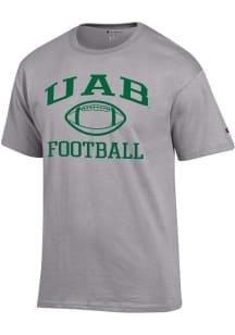 Champion UAB Blazers Grey Football Jersey Short Sleeve T Shirt