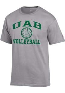 Champion UAB Blazers Grey Volleyball Jersey Short Sleeve T Shirt