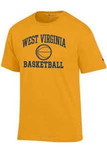 Champion West Virginia Mountaineers Gold Baseball Jersey Short Sleeve T Shirt