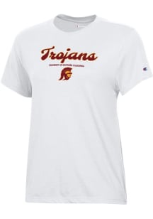 USC Trojans White Champion Core Short Sleeve T-Shirt