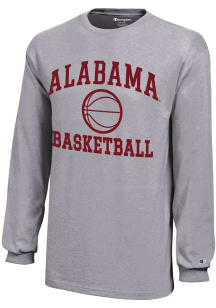 Champion Alabama Crimson Tide Youth Grey Basketball Core Long Sleeve T-Shirt