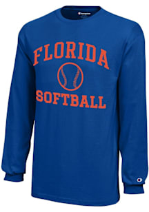 Champion Florida Gators Youth Blue Softball Core Long Sleeve T-Shirt