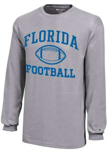 Champion Florida Gators Youth Grey Football Core Long Sleeve T-Shirt