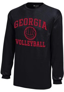 Champion Georgia Bulldogs Youth Black Volleyball Core Long Sleeve T-Shirt
