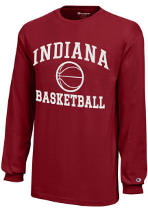 Youth Indiana Hoosiers Cardinal Champion Basketball Core Long Sleeve T-Shirt