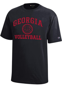 Champion Georgia Bulldogs Youth Black Volleyball Core Short Sleeve T-Shirt