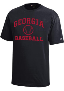 Champion Georgia Bulldogs Youth Black Baseball Core Short Sleeve T-Shirt