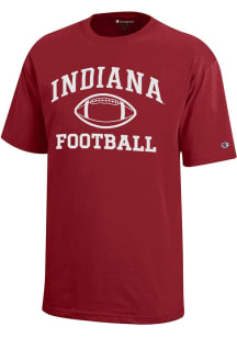 Youth Indiana Hoosiers Cardinal Champion Football Core Short Sleeve T-Shirt