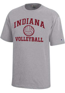 Youth Indiana Hoosiers Grey Champion Volleyball Core Short Sleeve T-Shirt