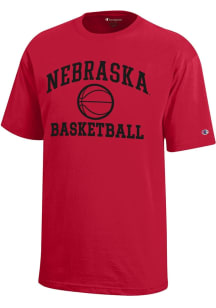 Youth Nebraska Cornhuskers Red Champion Basketball Core Short Sleeve T-Shirt