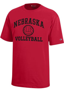 Champion Nebraska Cornhuskers Youth Red Volleyball Core Short Sleeve T-Shirt