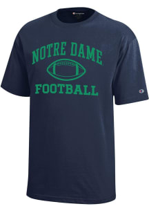 Champion Notre Dame Fighting Irish Youth Navy Blue Football Core Short Sleeve T-Shirt