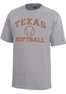 Champion Texas Longhorns Youth Grey Softball Core Short Sleeve T-Shirt